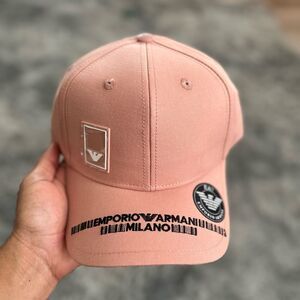 Emporio Armani Blush Pink Logo Cap UNISEX